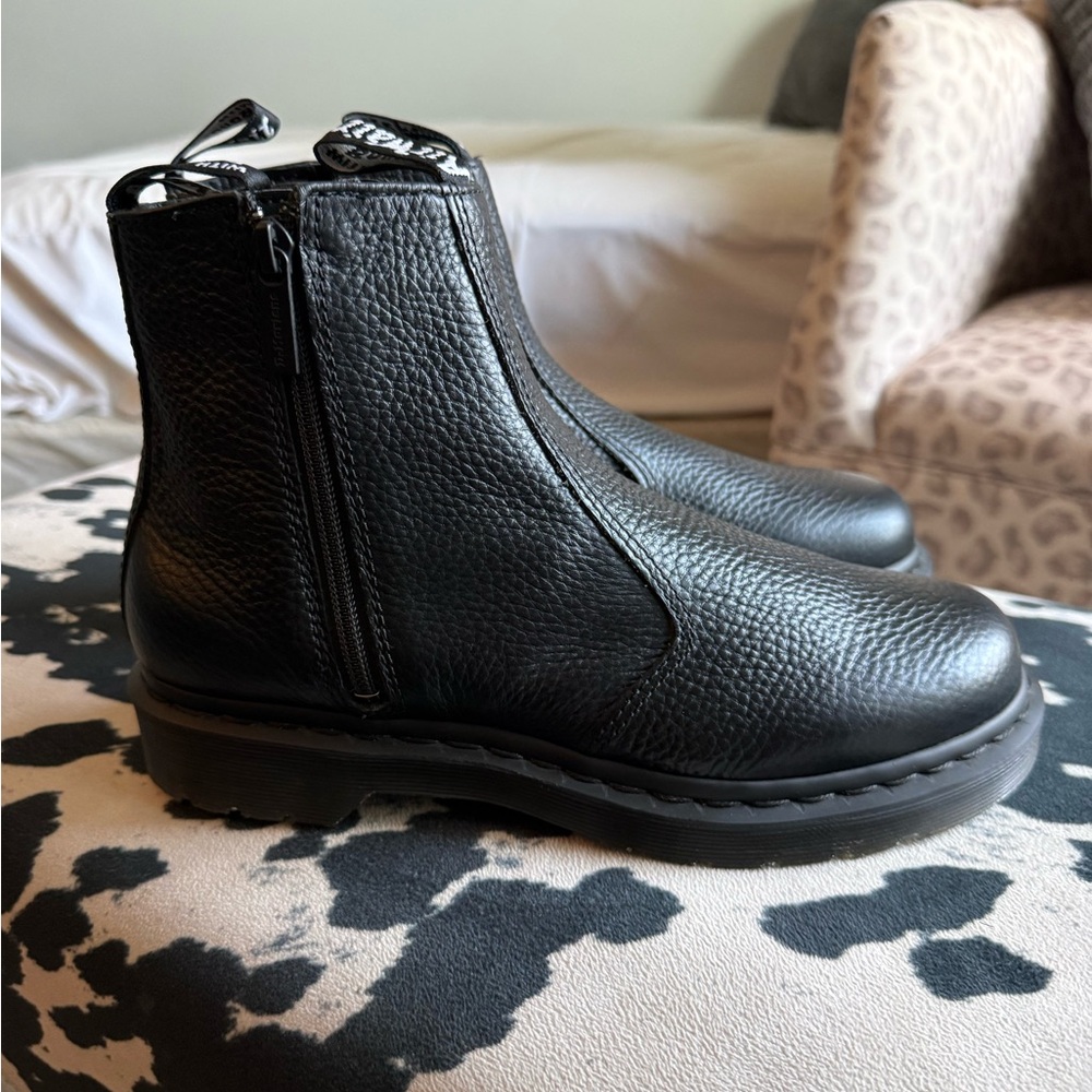 Dr. Martens Leather Chelsea Zip Ankle Boots